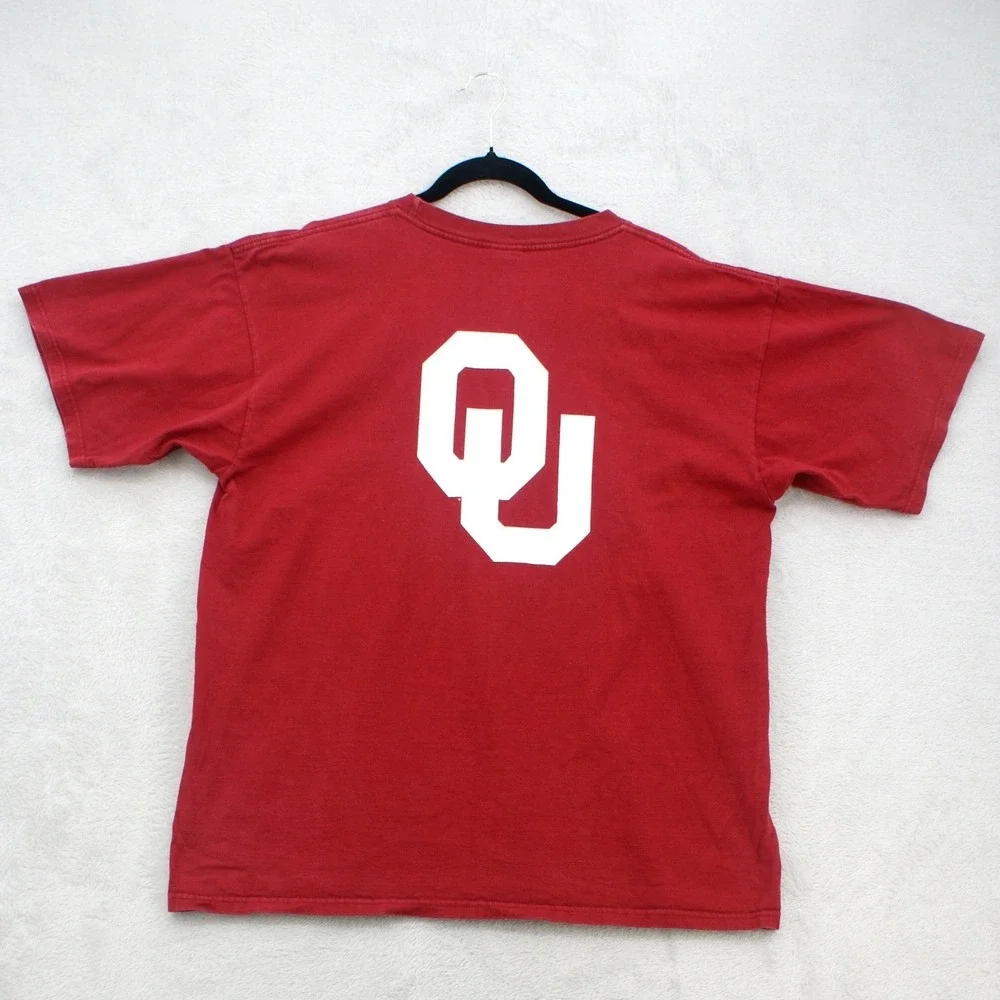 Vintage Y2K Nike Team Oklahoma Sooners T Shirt Mens L Boomer Sooner OU Crimson